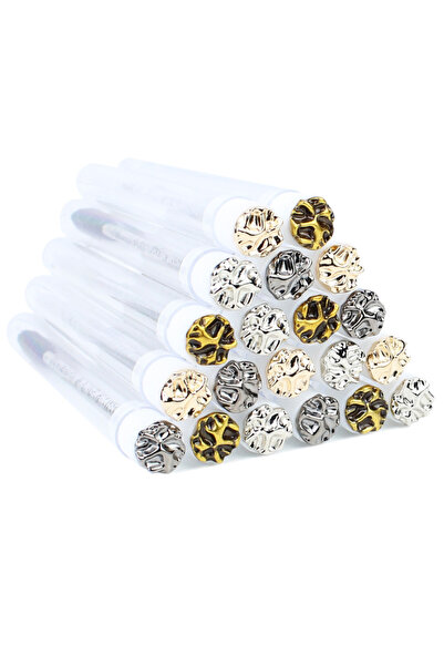 Choice7 Metal-MlX Mascara Wands Tube 20pcs Reusable Lash Spoolies Pear Diamon...