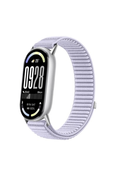 Choice4 سوار نايلون بنفسجي لساعات Mi Band 10 و9 و8، متوافق مع سوار Mi Band 10...