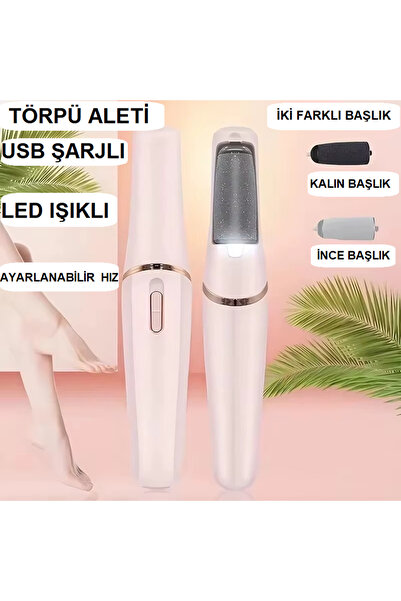Canderel Şarjlı Elektrikli Ayak Törpüsü Pürüzsüz Topuk Ayak Nasır Bakım Aleti