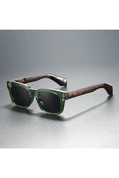 Choice6 نظارات شمسية رجالية بإطار أخضر 2025، عدسات مربعة مستقطبة، مناسبة للقي...