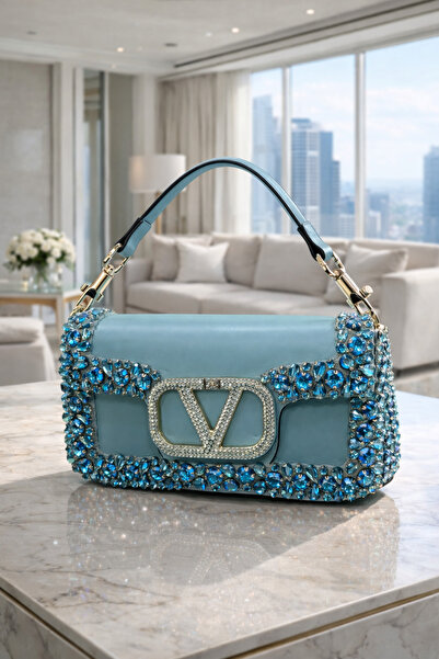 mothers dream ✨ LV Patent Leather Crystal Stone Luxury Bag – Diamond Edition ✨