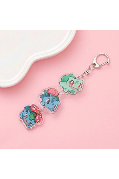 Choice14 سلسلة مفاتيح أكريليك من بوكيمون أنيمي بطول 12 سم، تضم شخصيات إيفي، ت...