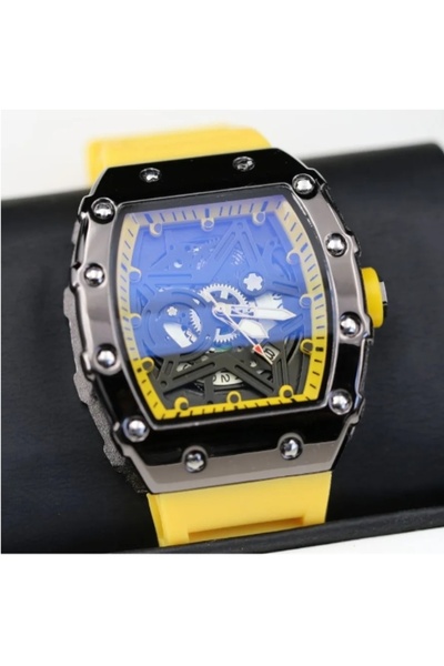 Choice5 ساعات رجالية صفراء، ماركة فاخرة خفيفة، موضة جمالية مهيمنة، شكل برميل ...