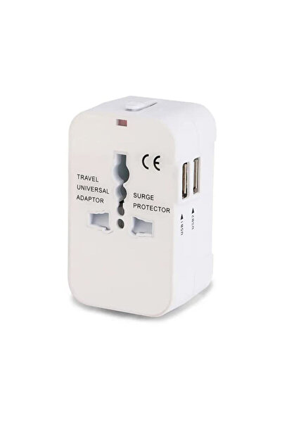 Techsuit EU to US, UK, AUS Plug Adapter, 2 x USB, Techsuit, HHT202
