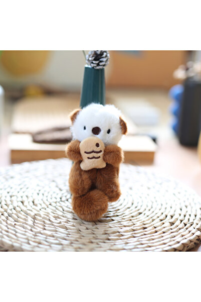 Choice سلسلة مفاتيح زاكول بنية اللون على شكل ثعالب ماء لطيفة تحمل وبري ، حقيب...