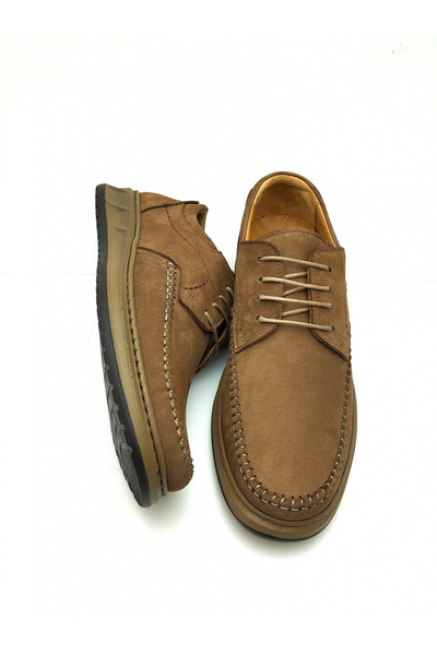 Luis Figo 3844 100% Leather Orthopedic Comfortable Lace-Up Men's Shoes