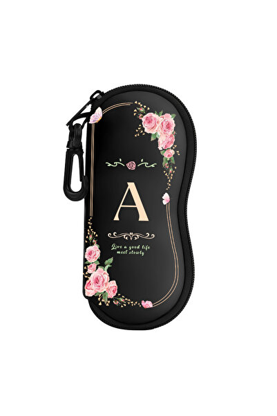 Choice1 A Letter A-Z Travel Zipper Eyeglasses Case Lightweight Sunglasses Cas...