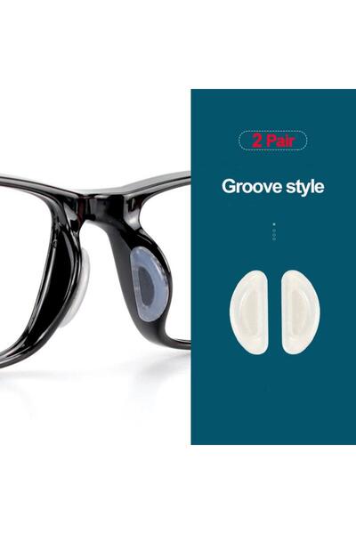 Choice1 زوجان - أخدود أبيض، 2/5 أزواج/عبوات، وسادة أنف لاصقة للنظارات، مانعة ...