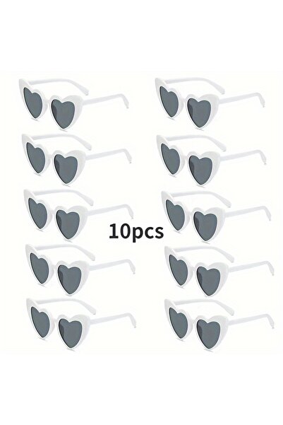 Choice نظارات شمسية نسائية بيضاء أخرى من ماركة هارت، 10 قطع، مناسبة للحفلات، ...