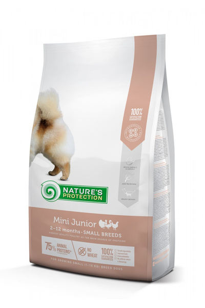 Nature's Protection Mini Junior, chicken, dry food for small dogs, 7.5 kg