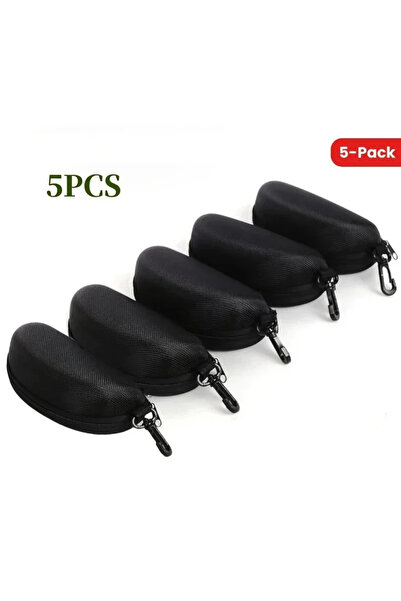 Choice علبة حماية نظارات شمسية محمولة بسحاب، سوداء، 5 قطع (5/10 قطع)، حقيبة س...