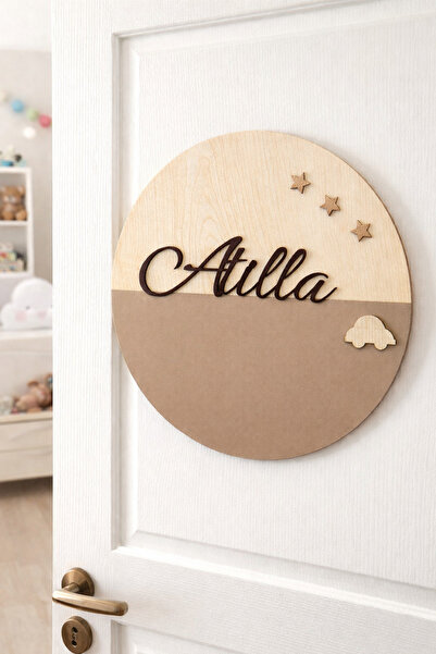 metora Kişiye Özel Ahşap Çocuk Odası Kapı Süsü – İsimli MDF Kapı Panosu – 30 ...