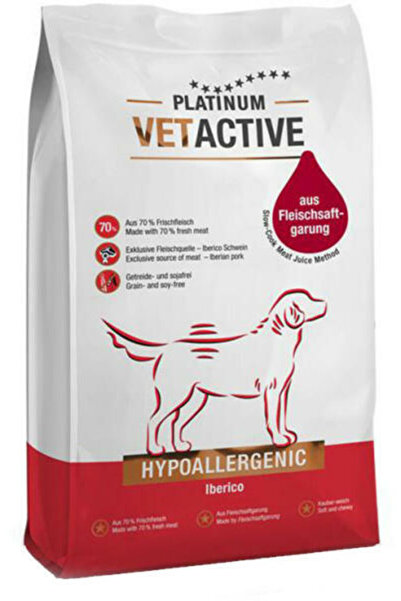 Platinum Hypoallergenic dog food VetActive Hypoallergenic, Iberian pork, 5 kg