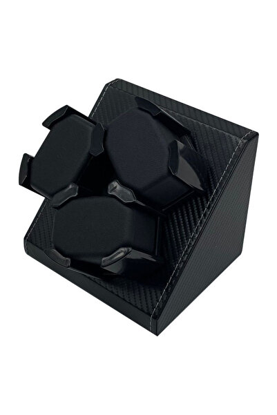 Choice علبة لف ساعات سوداء للساعات الأوتوماتيكية، تتسع لـ 3 ساعات، جلد البولي...