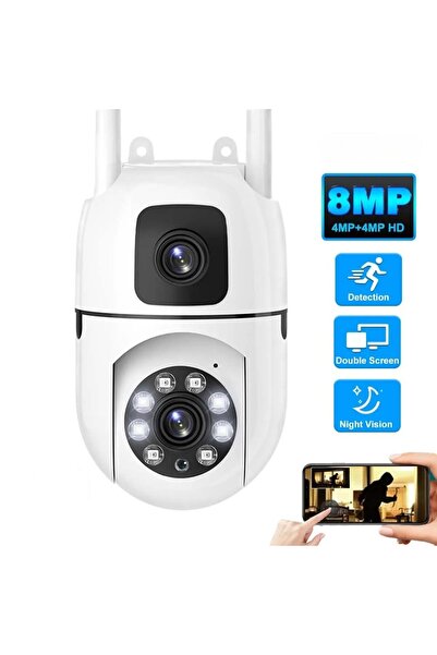 esimplu WiFi Surveillance Camera Dual Lens, 355° Rotation, Full Color Night V...