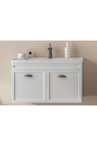 Gold Ban-yom TRİA 80 BEYAZ ALT MDF Banyo Mobilyası Seti