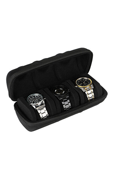 Choice 3 Grids Portable Watch Storage Box Travel Cases Watch Box EVA Storage ...