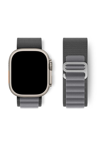 Choice38 42-44-45-49-S10 46 مم رمادي داكن 21 حلقة ألباين لسوار ساعة أبل ألترا...