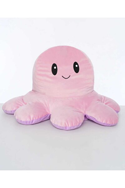 TOPROCKSTORE Mod Değiştiren Ahtapot Duygulu İki Yüzlü Peluş Oyuncak 20 Cm Hed...