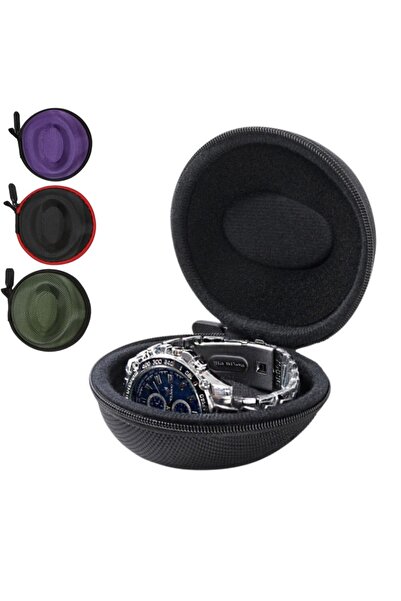 Choice علبة سفر سوداء محمولة من مادة EVA لحفظ ساعة مفرد ، مقاومة للماء، مزودة...