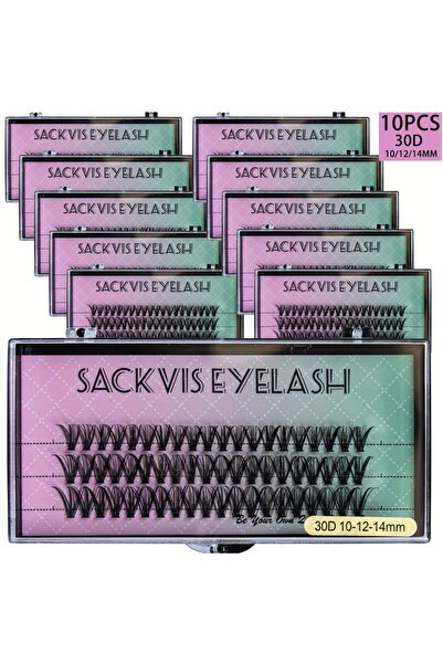 Choice4 مجموعة رموش بأطوال متنوعة 10-12-14 مم، 0.07 مم، 30D، 10 علب.