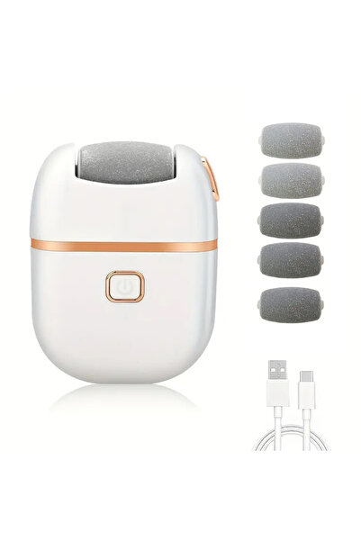 Choice مبرد قدم كهربائي قابل لإعادة الشحن باللون الأبيض لإزالة الجلد الجاف وا...