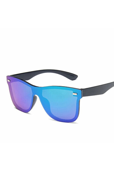 Choice3 3-Black-Green New Fashion Sunglasses One piece Trend Personality Eyeg...
