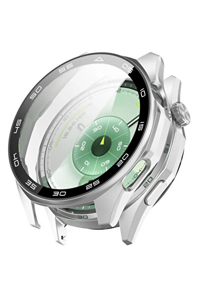 choice2 Huawei GT6 46mm Silver scale PC + Tempered Glass Case For Watch GT6 4...
