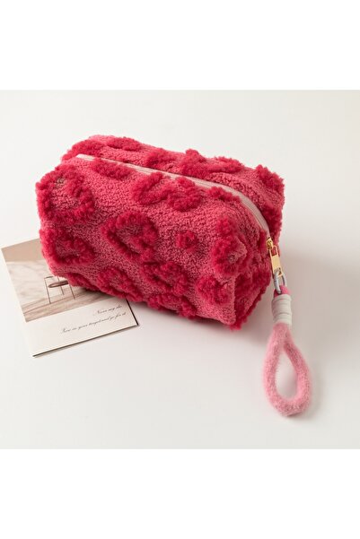 Choice1 حقيبة مكياج حمراء أنيقة، وبري سعة كبيرة، حقيبة تخزين مستحضرات تجميل ل...