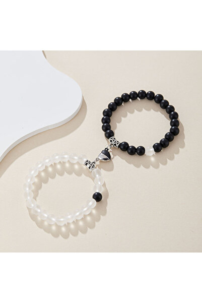 Choice1 YF5062-2B New Fashion Trend Love Heart Magnetic Bracelet 2 Pieces / S...