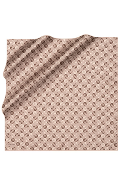 Cacharel Light Gray 90X90 Silk Twill Scarf