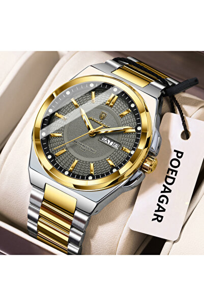 Choice3 896 Gold Grey Fashion Classic Men Wristwatches Stainless Steel Waterp...