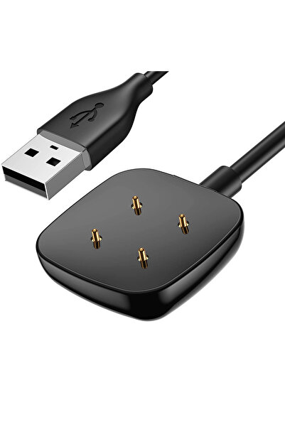 Choice شاحن USB أسود بديل لساعات Sense/Sense 2/Versa 4/Versa 3 الذكية...