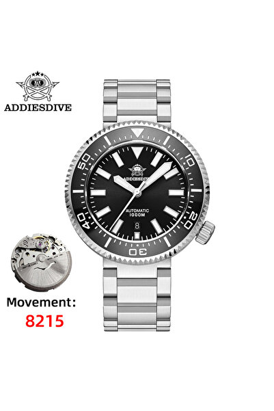 Choice ساعة غوص أوتوماتيكية فاخرة من طراز ADDIESDIV2025، سوداء اللون، مزودة ب...