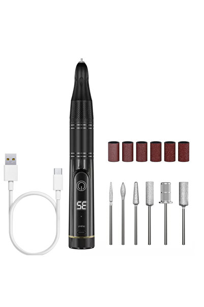 Choice3 جهاز برد أظافر كهربائي لاسلكي أسود اللون مزود بشاشة LED، يدعم الاتجاه...