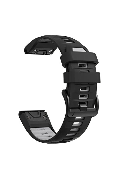 Choice30 قطعة واحدة من سوار سيليكون رياضي QuickFit مقاس 26 مم باللونين الأسود...