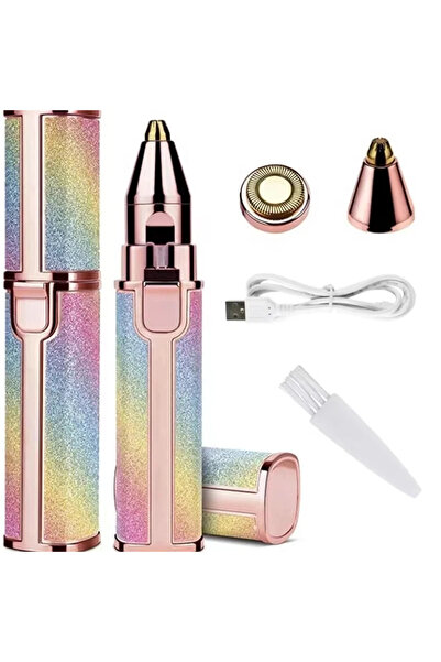 Choice ماكينة تشذيب الحواجب الكهربائية 2 في 1 متعددة الألوان، ماكينة حلاقة صغ...