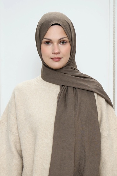 Modakaşmir Neo Pamuk Şal Ceviz