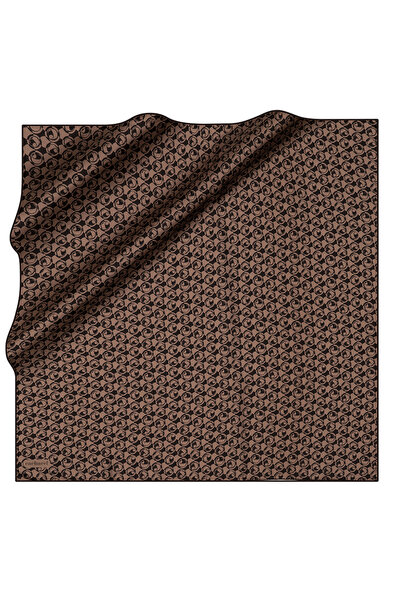 Cacharel Black 90X90 Silk Twill Scarf