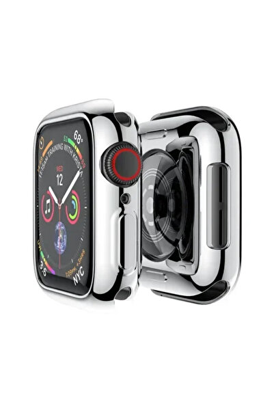 Choice33 غطاء TPU فضي 2 لسوار ساعة أبل من السلسلة 8 و7 و6 و5 و4 وSE، مقاس 44 ...