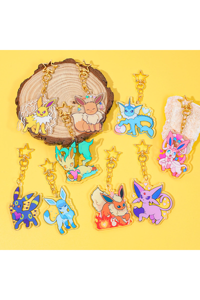 Choice9 SS0370(9PCS) 1pc/9pcs Pokemon Series Keychain - Cute Simple Design Ba...