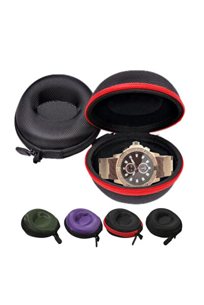 Choice3 1 slots black red Portable EVA Single Watch Travel Case Watch Storage...