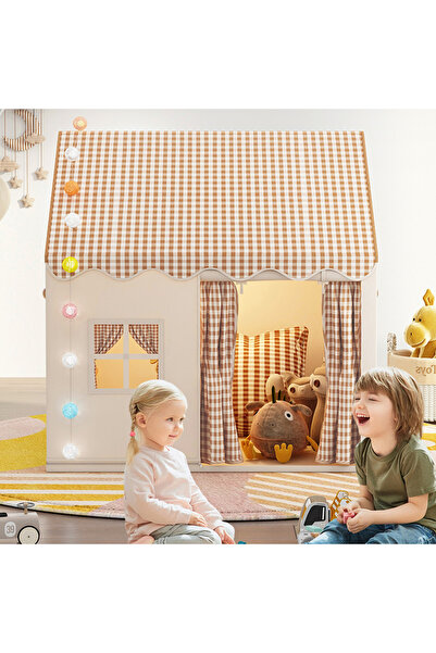 Snooe بيت لعب داخلي وخارجي مع حقيبة حمل (سقف شبكي)، خيمة أطفال محمولة