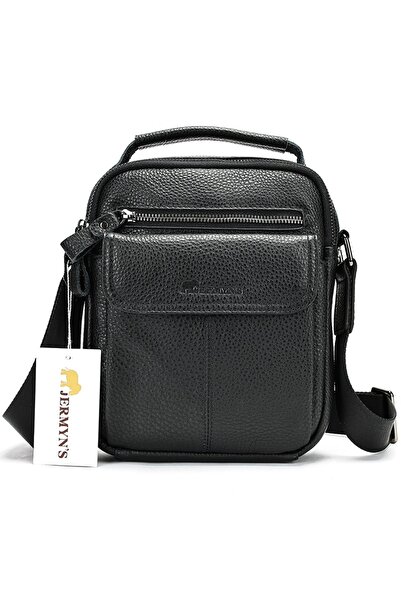 JERMYN'S Dublin men's black genuine leather bag