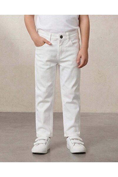 REDTAG دنيم جينز أبيض للأولاد بخمسة جيوب