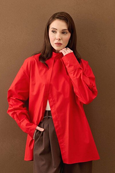 Ceylan Otantik Сорочка з червоним розрізом спереду