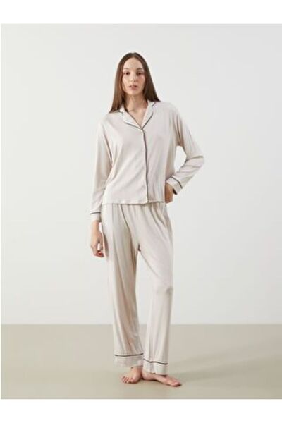 LC Waikiki Shirt Collar Women's Pajama Set