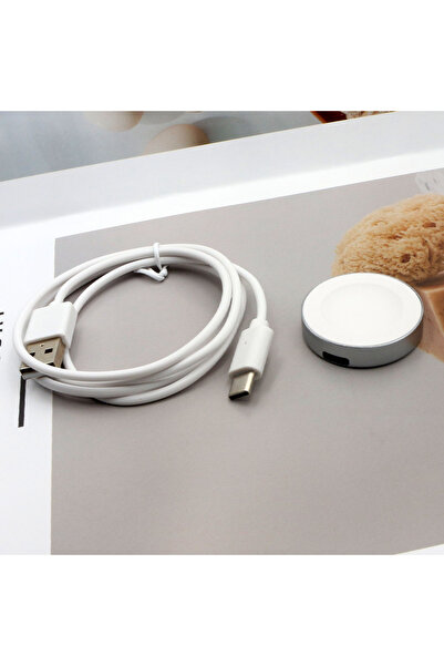 Choice1 شاحن معدني أبيض لساعات Watch Fit 4 Pro/ Fit 4/ Watch 5 46mm/ 5 Pro/ D...