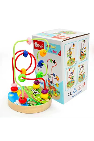 Mut Jucarie Educativa cu Baza de Lemn si Bile
