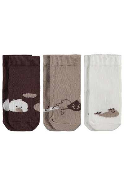 Civil Baby Комплект от 3 чифта чорапи за момченца на 6 месеца с кариран десен...